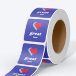 정사각형 롤 스티커